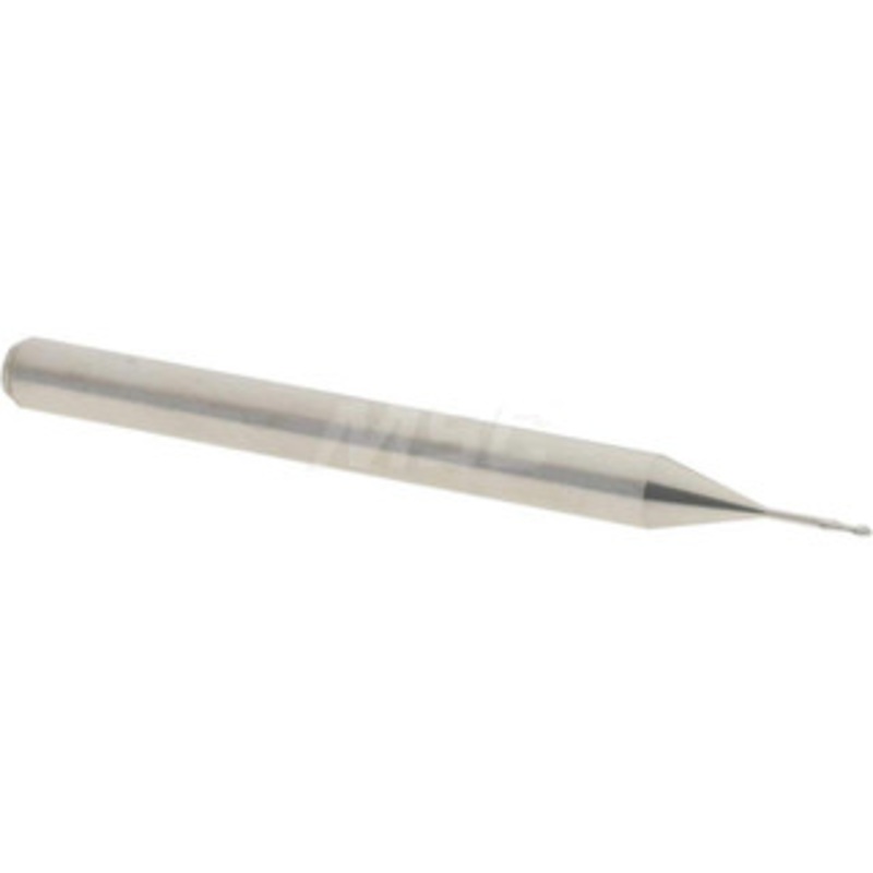 Accupro 0.02 Diam, 0.06 LOC, 2 Flute Solid Carbide Ball End Mill Uncoated, Single End, 1-1/2 OAL, 1/8 Shank Diam, Spiral Flute 6500717 – 64536444