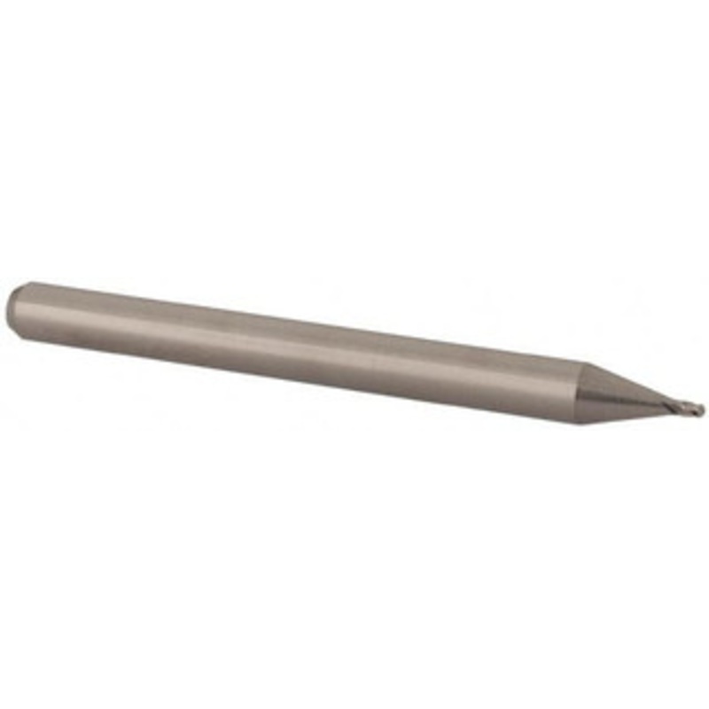 Accupro 0.034 Diam, 0.051 LOC, 4 Flute Solid Carbide Ball End Mill Uncoated, Single End, 1-1/2 OAL, 1/8 Shank Diam, Spiral Flute AP61727533 – 61727533