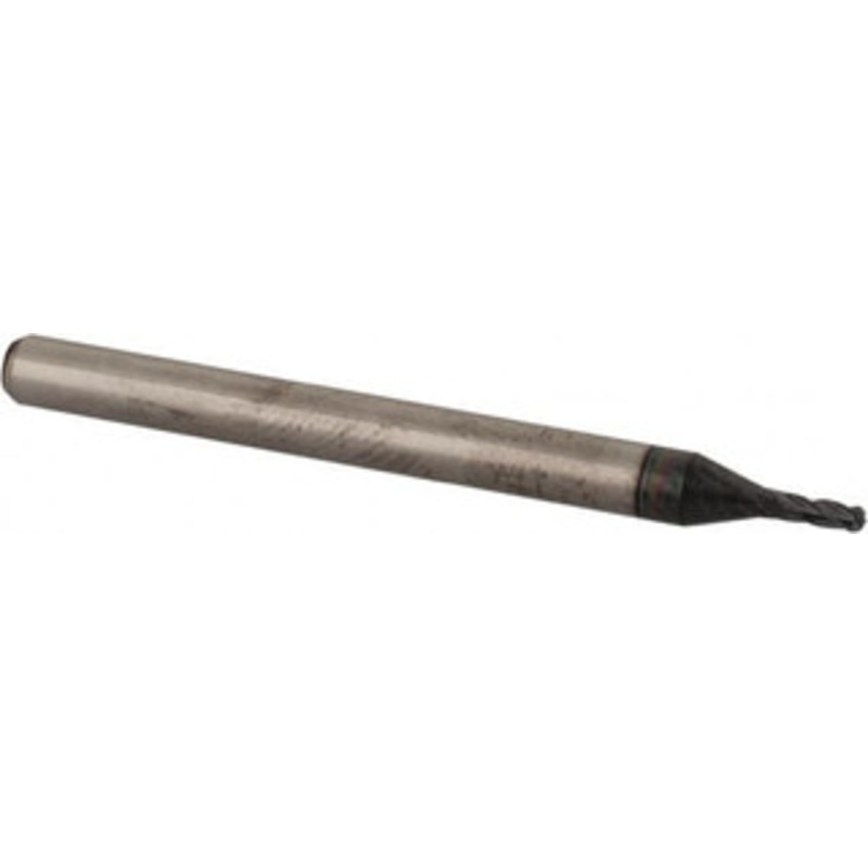 Accupro 0.049 Diam, 0.147 LOC, 4 Flute Solid Carbide Ball End Mill AlTiN Finish, Single End, 1-1/2 OAL, 1/8 Shank Diam, Spiral Flute AP61725560 – 61725560