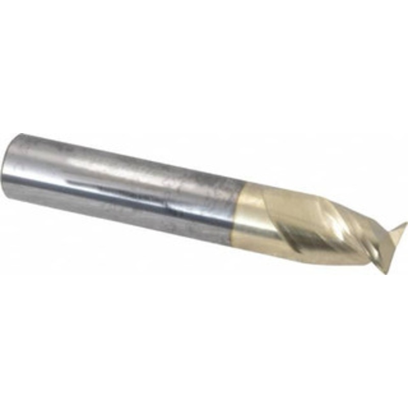 Accupro 1/2 Diam 2 Flute Solid Carbide 0.02 Corner Radius End Mill ZrN Finish, 3 OAL, 5/8 LOC, 1/2 Shank Diam, 45 Helix, RH Cut, RH Flute, Centercutting 25050010020C5 – 76004779