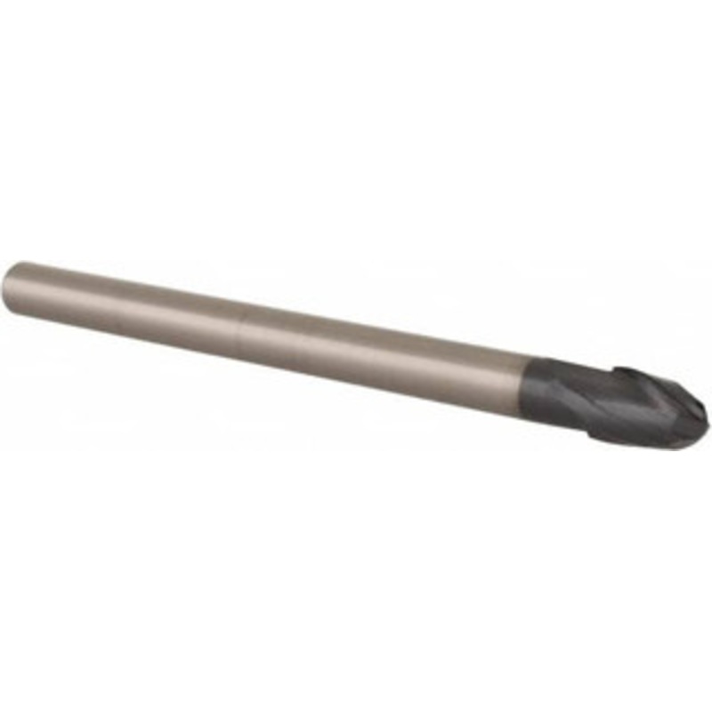 Accupro 1/2 Diam, 3/4 LOC, 2 Flute Solid Carbide Ball End Mill AlTiN Finish, Single End, 6 OAL, 7/16 Shank Diam, Spiral Flute, Chipbreaker AP61726667 – 61726667
