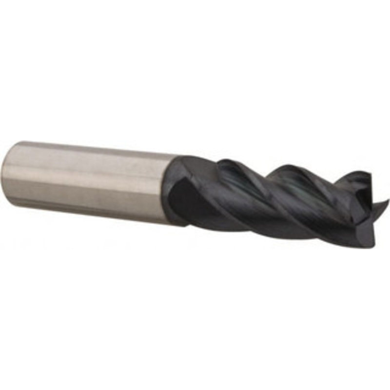 Accupro 1/2 Diam 4 Flute Solid Carbide 0.09 Corner Radius End Mill AlTiN Finish, 3 OAL, 5/8 LOC, 1/2 Shank Diam, 37 Helix, RH Cut, RH Flute, Centercutting 437-S-5000-090- – 73747743