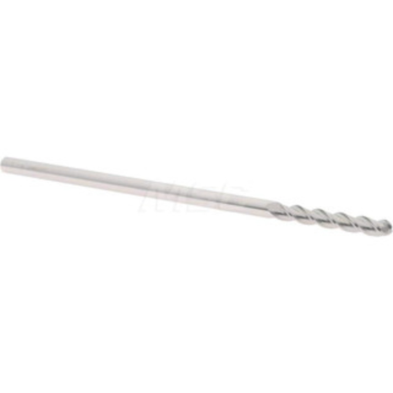 Accupro 1/4 Diam, 1-1/2 LOC, 3 Flute Solid Carbide Ball End Mill Uncoated, Single End, 6 OAL, 1/4 Shank Diam, Spiral Flute 12184523 – 76488238