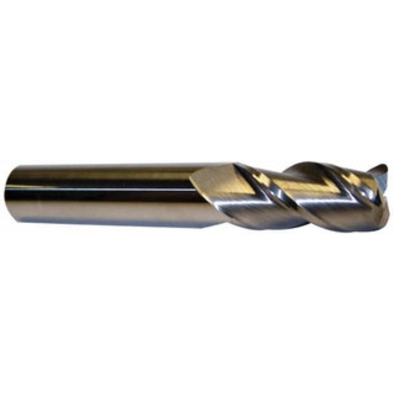 Accupro 1/4 Diam 3 Flute Solid Carbide 0.02 Corner Radius End Mill Uncoated, 2-1/2 OAL, 3/4 LOC, 1/4 Shank Diam, 40 Helix, RH Cut, RH Flute, Centercutting 12181950 – 08481582