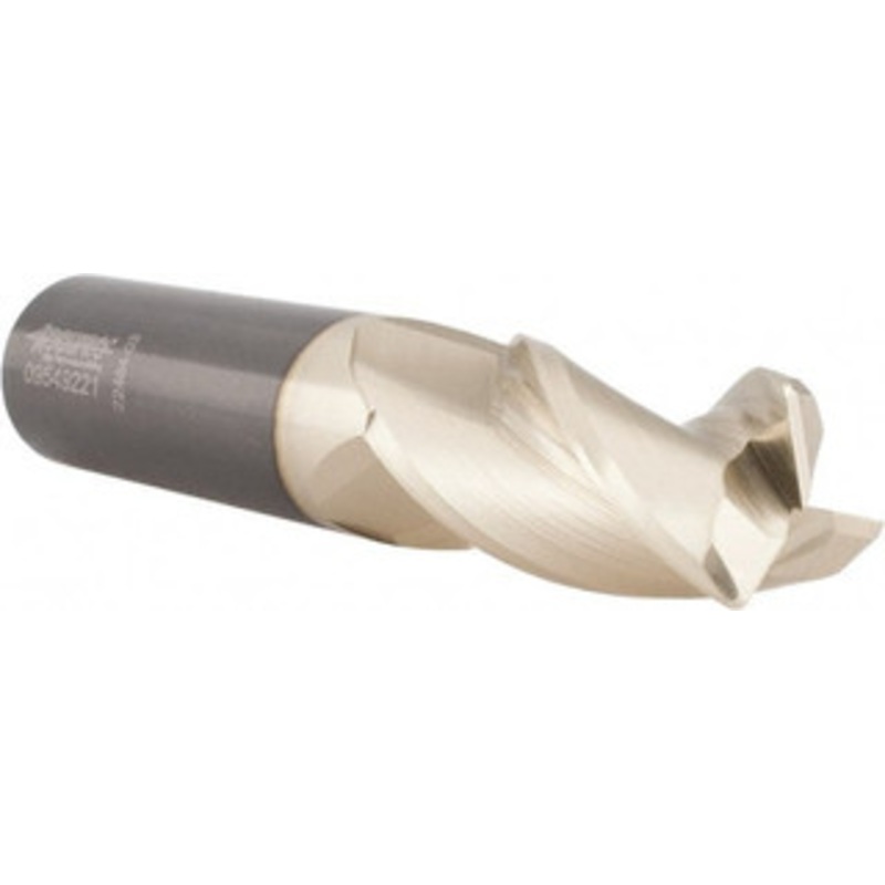 Accupro 1/4 Diam 3 Flute Solid Carbide 0.06 Corner Radius End Mill ZrN Finish, 2-1/2 OAL, 3/4 LOC, 1/4 Shank Diam, 37 Helix, RH Cut, RH Flute, Centercutting 35025012060C5 – 76005008