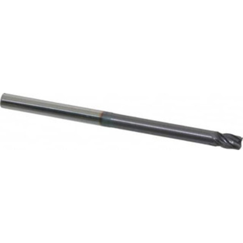 Accupro 1/4 Diam 4 Flute Solid Carbide 0.01 Chamfer Width Corner Chamfer End Mill AlTiN Finish, 4 OAL, 3/8 LOC, 1/4 Shank Diam, Variable Helix, RH Cut, RH Flute, Centercutting, 2-1/8 Extended Reach 446N2500C11 – 85646578