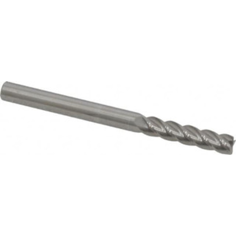 Accupro 1/4 Diam 4 Flute Solid Carbide 0.01 Corner Radius End Mill Uncoated, 3 OAL, 1-1/8 LOC, 1/4 Shank Diam, 40 Helix, RH Cut, RH Flute, Centercutting 12182998 – 76491315