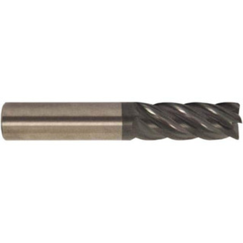 Accupro 1/4 Diam 5 Flute Solid Carbide 0.03 Corner Radius End Mill AlTiCrN Finish, 2 OAL, 3/8 LOC, 1/4 Shank Diam, 38 Helix, RH Cut, RH Flute, Centercutting 6502954 – 42513911