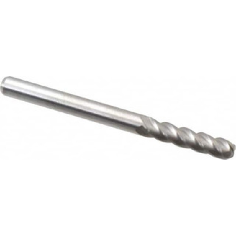 Accupro 1/8 Diam 4 Flute Solid Carbide 0.045 Corner Radius End Mill Uncoated, 1-1/2 OAL, 1/2 LOC, 1/8 Shank Diam, 40 Helix, RH Cut, RH Flute, Centercutting 12182381 – 75931790