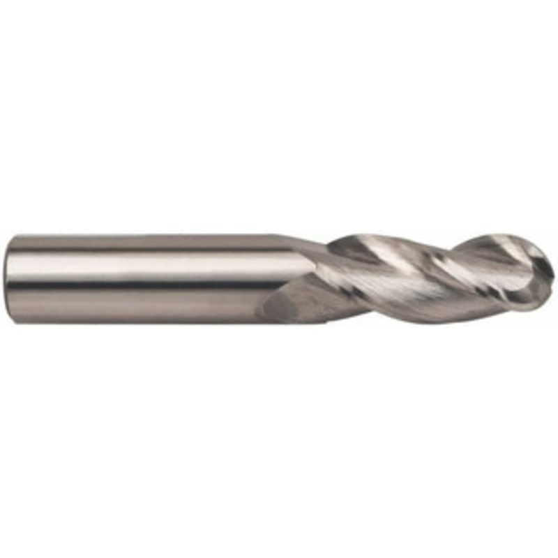 Accupro 1 Diam, 2 LOC, 3 Flute Solid Carbide Ball End Mill Uncoated, Single End, 4 OAL, 1 Shank Diam, Spiral Flute 3351000BN – 44191450