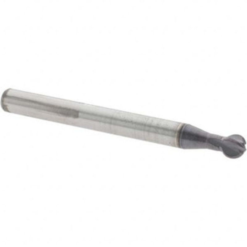 Accupro 3/16 Diam, 0.16 LOC, 4 Flute Solid Carbide Ball End Mill nACo Finish, Single End, 2 OAL, 3/16 Shank Diam, Undercutting 39155486 – 39155486