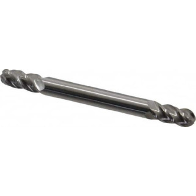 Accupro 3/16 Diam, 3/8 LOC, 4 Flute Solid Carbide Ball End Mill Uncoated, Double End, 2 OAL, 3/16 Shank Diam, Spiral Flute 12185352 – 07762362