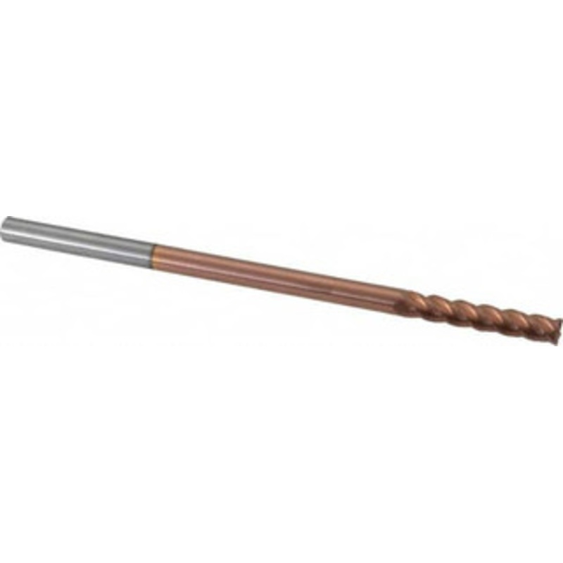 Accupro 3/16 Diam 4 Flute Solid Carbide 0.015 Corner Radius End Mill TiCN Finish, 4 OAL, 1 LOC, 3/16 Shank Diam, 40 Helix, RH Cut, RH Flute, Centercutting 12183459 – 75931915