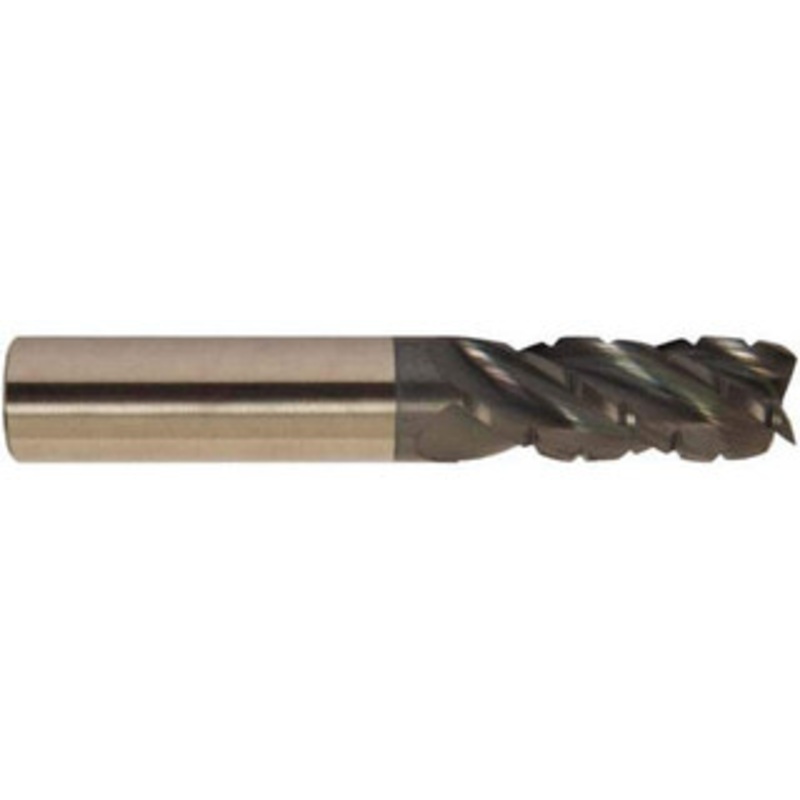 Accupro 3/8 Diam 4 Flute Solid Carbide 0.02 Corner Radius End Mill AlTiCrN Finish, 2-1/2 OAL, 7/8 LOC, 3/8 Shank Diam, 38 Helix, RH Cut, RH Flute, Chipbreaker, Centercutting 6503193 – 42521682