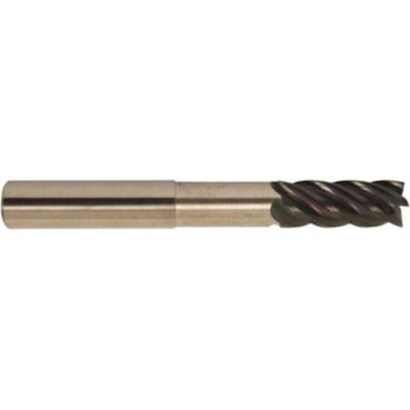 Accupro 3/8 Diam 5 Flute Solid Carbide 0.02 Corner Radius End Mill AlTiCrN Finish, 4 OAL, 1/2 LOC, 3/8 Shank Diam, 38 Helix, RH Cut, RH Flute, Centercutting, 1-1/8 Extended Reach 6503130 – 42515841