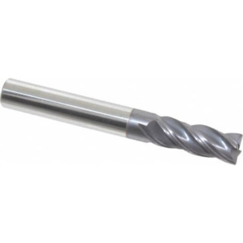 Accupro 5/16 Diam 4 Flute Solid Carbide 0.01 Chamfer Width Corner Chamfer End Mill AlTiN Finish, 2-1/2 OAL, 13/16 LOC, 5/16 Shank Diam, Variable Helix, RH Cut, RH Flute, Centercutting 446T3125C11 – 82892431