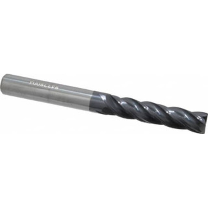 Accupro 5/16 Diam 4 Flute Solid Carbide 0.01 Chamfer Width Corner Chamfer End Mill AlTiN Finish, 3 OAL, 1-3/8 LOC, 5/16 Shank Diam, Variable Helix, RH Cut, RH Flute, Centercutting 446L3125C11 – 84328004