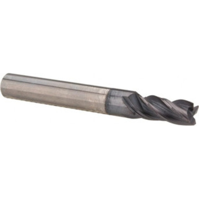 Accupro 9/32 Diam 4 Flute Solid Carbide 0.01 Chamfer Width Corner Chamfer End Mill AlTiN Finish, 2-1/2 OAL, 5/8 LOC, 5/16 Shank Diam, Variable Helix, RH Cut, RH Flute, Centercutting 4462812C11 – 84327618