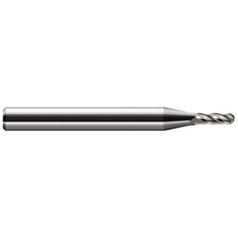Harvey Tool 1/32 Diam, 3/32 LOC, 2 Flute Solid Carbide Ball End Mill Uncoated Finish, Single End, 1-1/2 OAL, 1/8 Shank Diam, Centercutting 74031 – 60223690