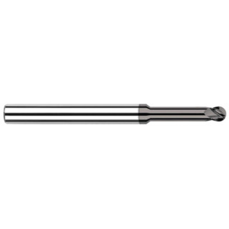 Harvey Tool 1/8 Diam, 3/16 LOC, 4 Flute Solid Carbide Ball End Mill CVD Finish, Single End, 2-1/2 OAL, 1/8 Shank Diam, Centercutting 61108 – 58397837