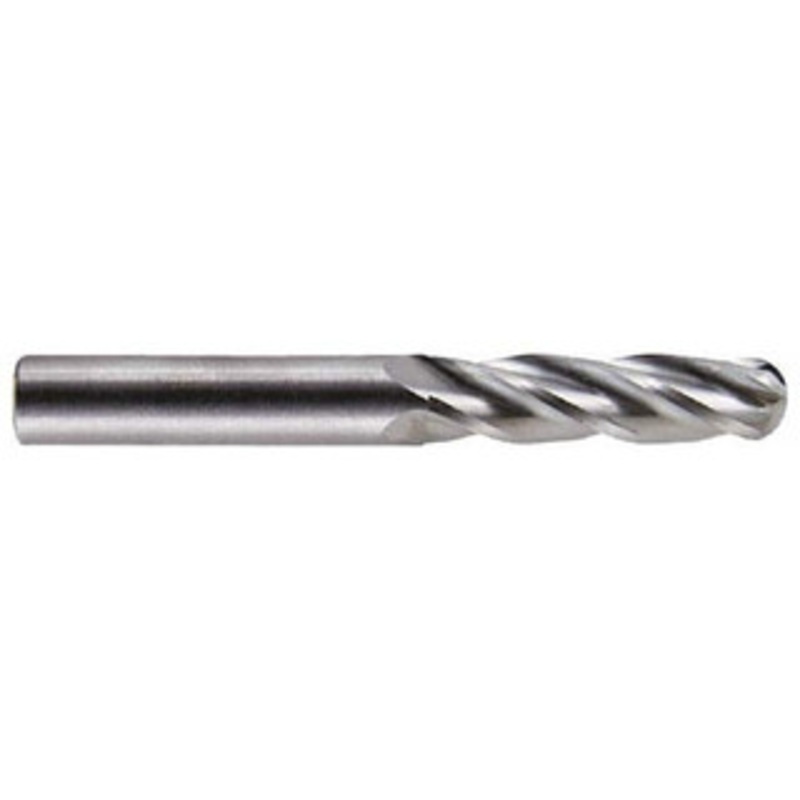 Hertel 1/2 Diam, 1 LOC, 4 Flute Solid Carbide Ball End Mill Uncoated, Single End, 2-1/2 OAL, 1/2 Shank Diam E599924534 – 88247234