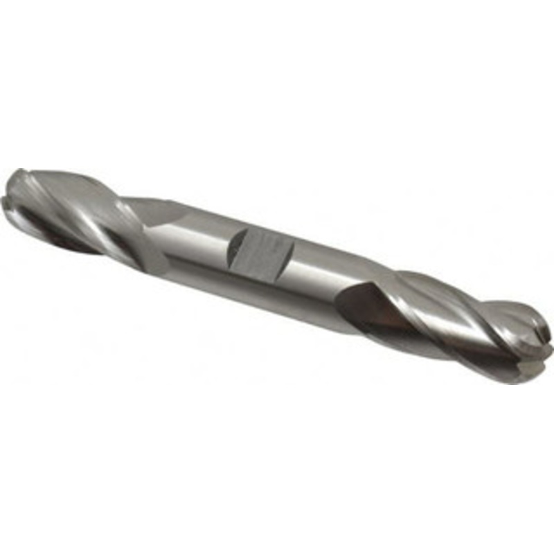 Hertel 3/4 Diam, 1-5/8 LOC, 4 Flute High Speed Steel Ball End Mill Uncoated, Double End, 5-5/8 OAL, 3/4 Shank Diam 11972 – 79573564