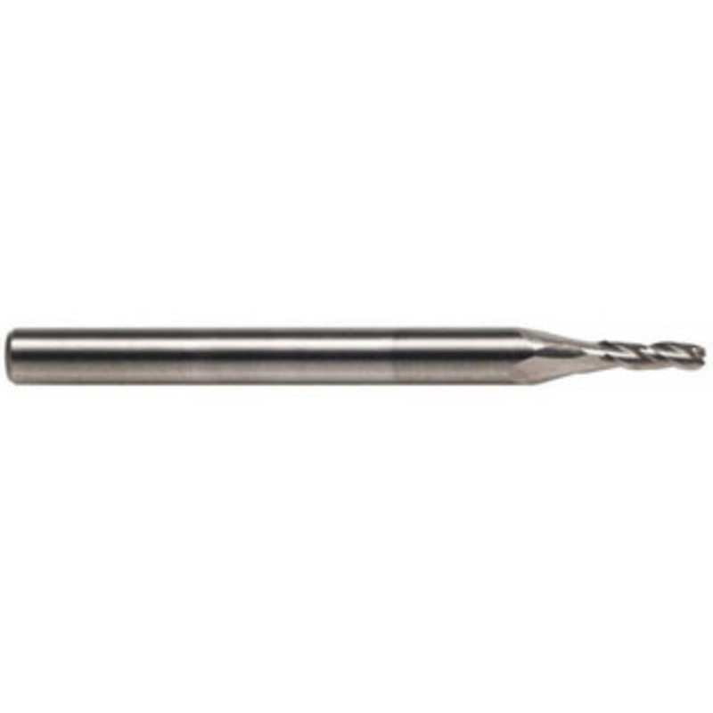 Hertel 9/16 Diam, 1-1/8 LOC, 3 Flute Solid Carbide Ball End Mill Uncoated, Single End, 3-1/2 OAL, 9/16 Shank Diam E599924740 – 59926113
