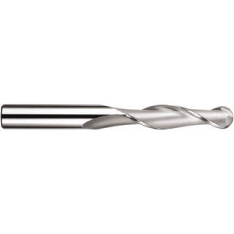 KYOCERA SGS 1/8 Diam, 3/4 LOC, 2 Flute Solid Carbide Ball End Mill AlTiN Finish, Single End, 2-1/4 OAL, 1/8 Shank Diam, Spiral Flute 31890 – 58982232