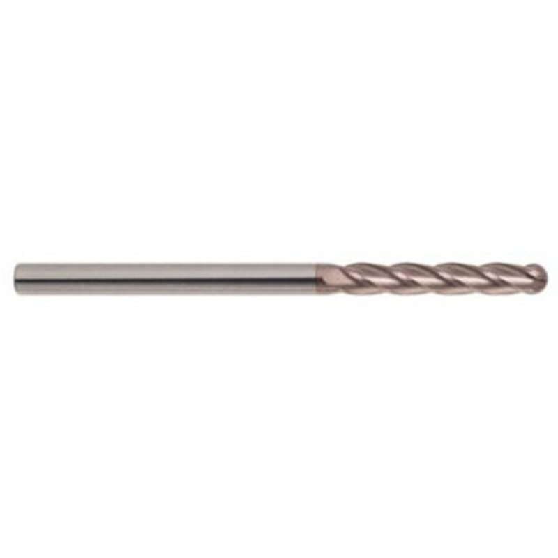 KYOCERA SGS 3/4 Diam, 3 LOC, 4 Flute Solid Carbide Ball End Mill TiCN Finish, Single End, 6 OAL, 3/4 Shank Diam, Spiral Flute 31926 – 93545598