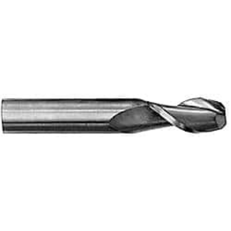 KYOCERA SGS 31/64 Diam, 1 LOC, 2 Flute Solid Carbide Ball End Mill Uncoated, Single End, 3 OAL, 1/2 Shank Diam, Spiral Flute 30362 – 32138315