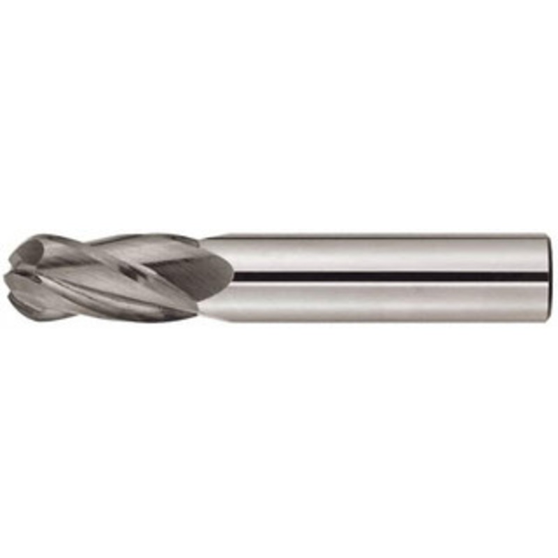 Niagara Cutter 3/32 Diam, 3/16 LOC, 4 Flute Solid Carbide Ball End Mill TiAlN Finish, Single End, 1-1/2 OAL, 1/8 Shank Diam, Spiral Flute 17001825 – 87094256
