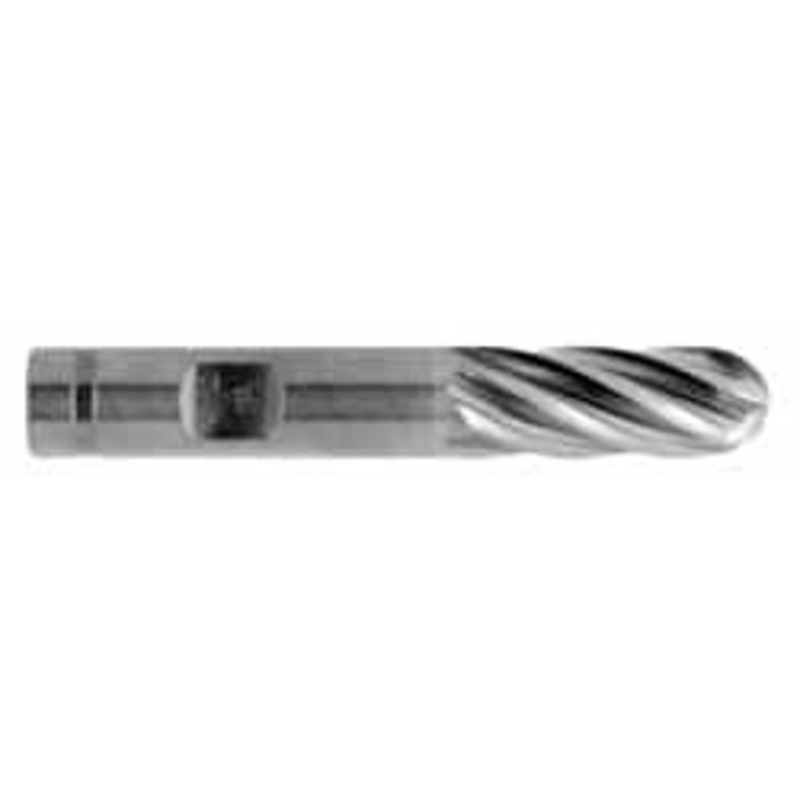 OSG 1 Diam, 2 LOC, 4 Flute Cobalt Ball End Mill Uncoated, Single End, 4-1/2 OAL, 1 Shank Diam, Spiral Flute 5445100 – 75028480