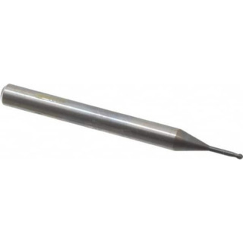 OSG 1mm Diam, 0.8mm LOC, 2 Flute Solid Carbide Ball End Mill WXL Finish, Single End, 45mm OAL, 4mm Shank Diam, Spiral Flute 3111060 – 51024727