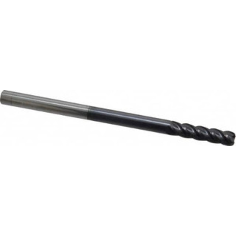 Accupro 1/4 Diam 4 Flute Solid Carbide 0.045 Corner Radius End Mill AlTiN Finish, 4 OAL, 1 LOC, 1/4 Shank Diam, 40 Helix, RH Cut, RH Flute, Centercutting 12183492 – 93028975