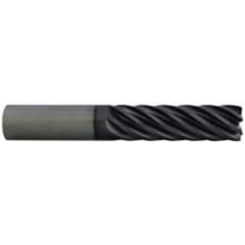 Accupro 1/4 Diam 7 Flute Solid Carbide 0.03 Corner Radius End Mill AlTiN Finish, 2-1/2 OAL, 3/4 LOC, 1/4 Shank Diam, 37 Helix, RH Cut, RH Flute, Centercutting 12178714 – 58750886