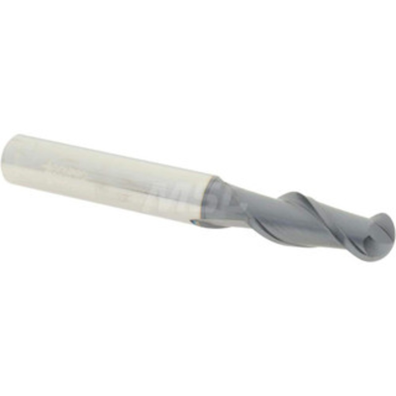 Accupro 5/16 Diam, 3/4 LOC, 2 Flute Solid Carbide Ball End Mill AlTiN Finish, Single End, 2-1/2 OAL, 5/16 Shank Diam, Spiral Flute 12183982 – 87916631