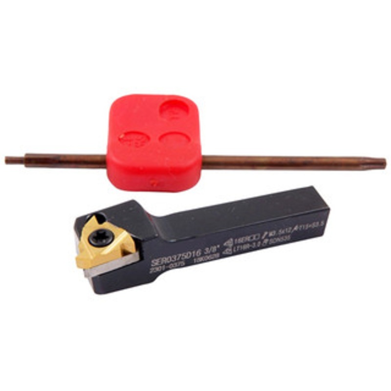 Precise SER0375D16 External Indexable Threading Tool Holder – 3/8 x 3/8 Shank – 2301-0375
