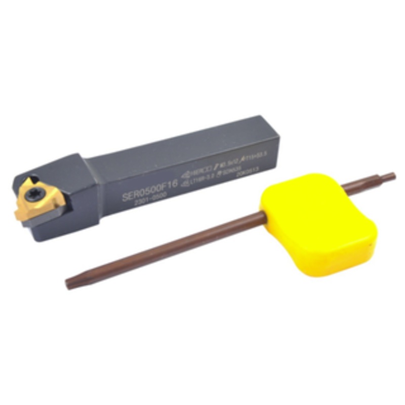 Precise SER0500F16 External Indexable Threading Tool Holder – 1/2 x 1/2 Shank – 2301-0500