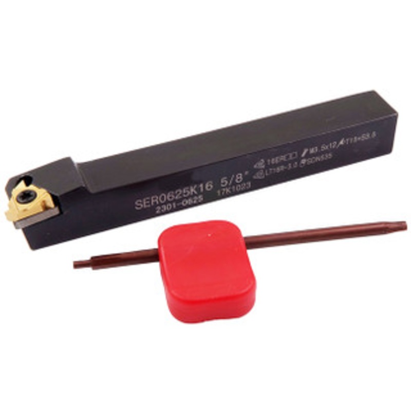Precise SER0625K16 External Indexable Threading Tool Holder – 5/8 x 5/8 Shank – 2301-0625