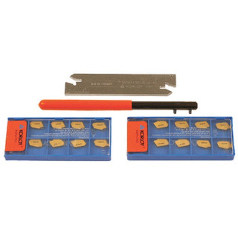Korloy Saw-Man Parting Grooving Set, 1.024 Blade Height, 20 GTN-4 Inserts