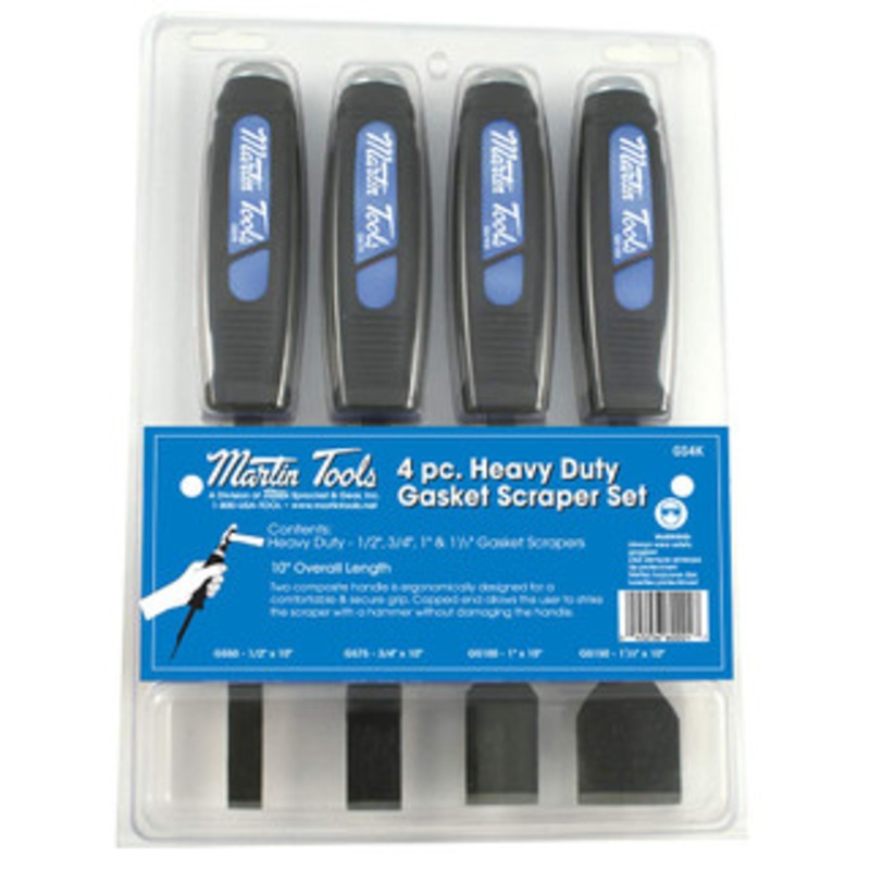 Martin Tools 4 Pc HD Gasket Scraper Set US Forged Alloy Steel, For Automotive Tools GS4K – 78757036