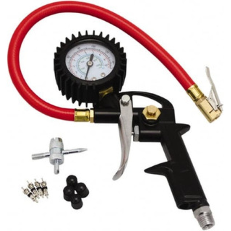 Milton Industries 0 to 150 psi Dial Easy-Clip Tire Pressure Gauge 13 ft. Hose Length, 2 psi Resolution EX0510PKIT – 46475695