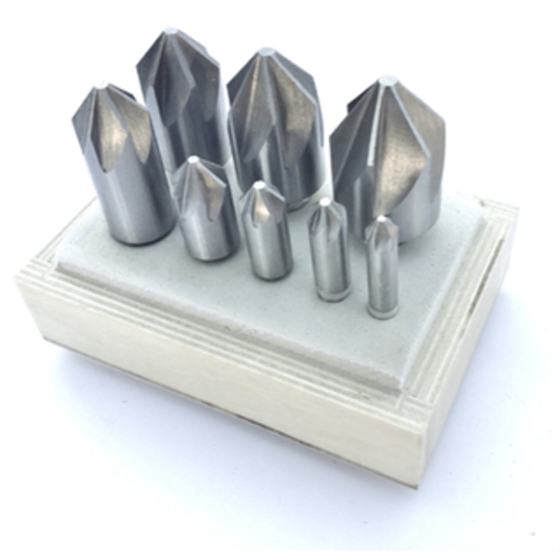 Precise 1/4-1 8 Piece  82 Degree 6 Flute Chatterless Countersink Set – 2001-3001