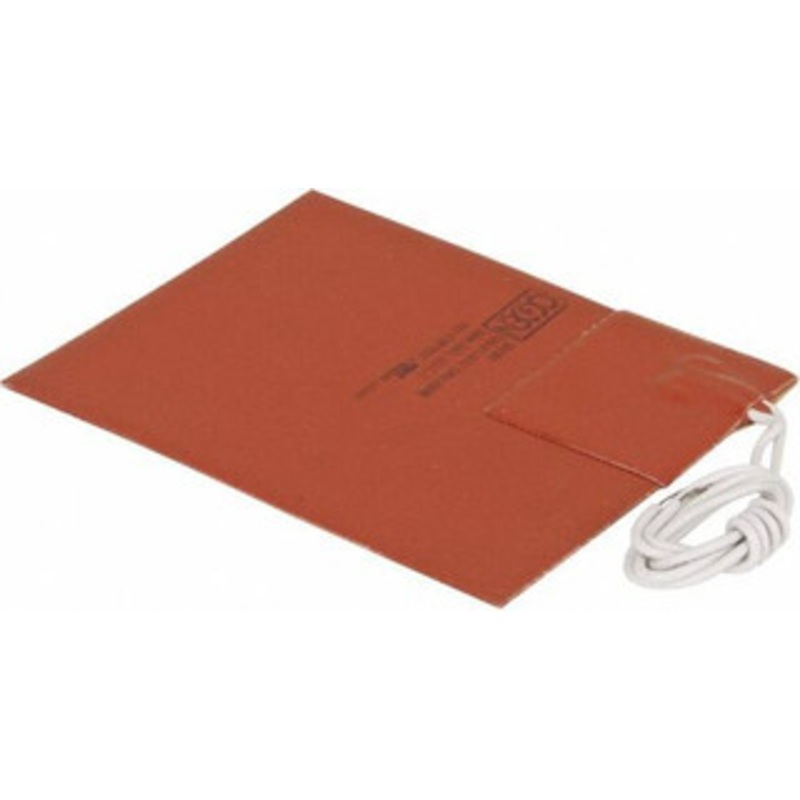 Value Collection 5 Long x 4 Wide, Rectangular, Silicon Rubber, Standard Heat Blanket 120 Volt, Adhesive Back, Use with Metal Containers SR4104 – 03157666