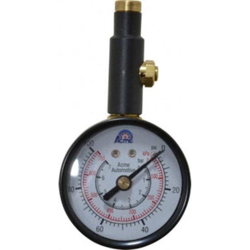 Coilhose Pneumatics 0 to 100 psi Dial Straight Tire Pressure Gauge Closed Check A530 – 00576835