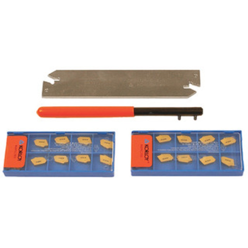 Korloy Saw-Man Parting Grooving Set, 1.26 Blade Height, 20 GTN-3 Inserts