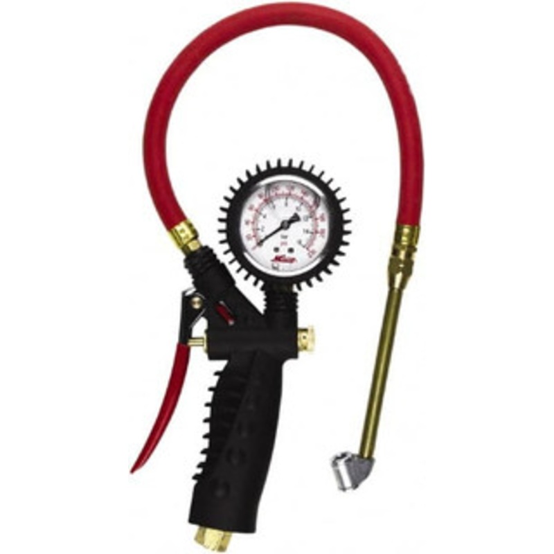 Milton Industries 0 to 230 psi Dial Dual Head Tire Pressure Gauge 15 ft. Hose Length S-576A – 38254264