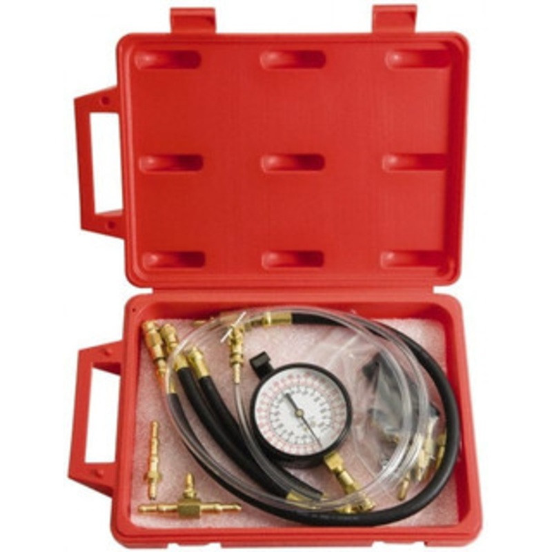 Proto Industrial 2 ft. Hose Length, 0 to 145 psi, Mechanical Automotive Fuel Injection Tester 1 Lb Graduation JFP810B – 73437592