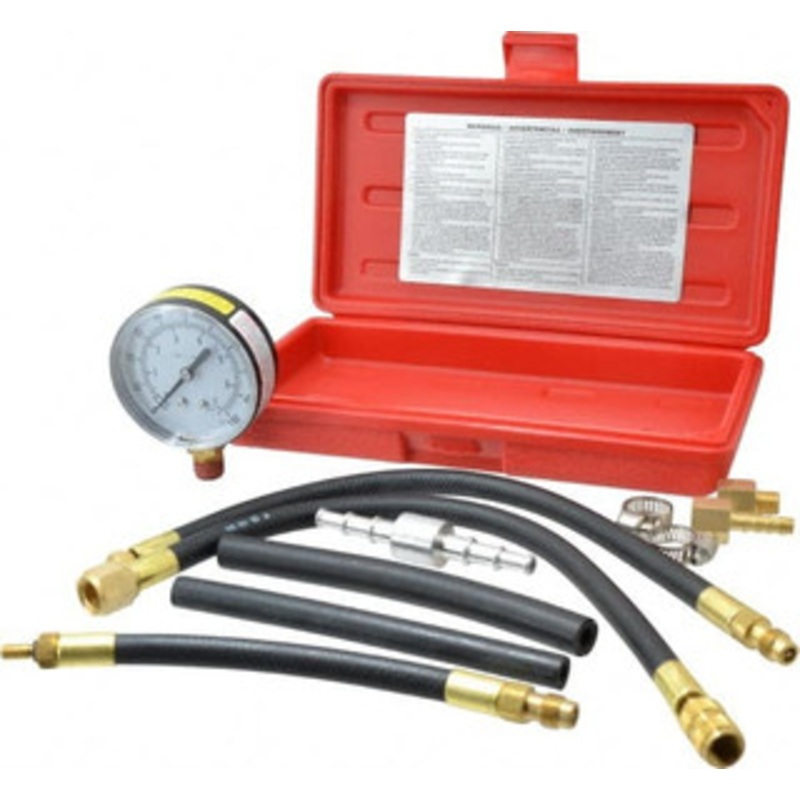 Value Collection 12 Hose Length, 0 to 100 psi, Mechanical Automotive Fuel Injection Tester 1 Lb Graduation, Steel TU-113-PB – 80070626