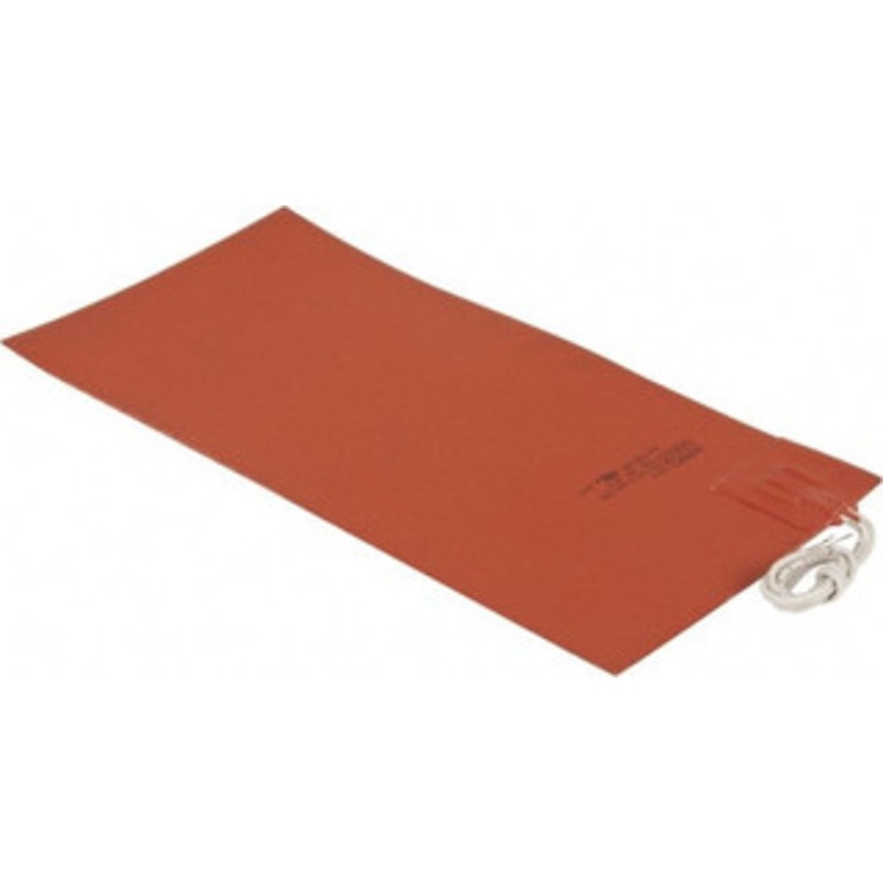 Value Collection 12 Long x 6 Wide, Rectangular, Silicon Rubber, Standard Heat Blanket 120 Volt, Plain Back, Use with Metal Containers SR4117 – 03157799